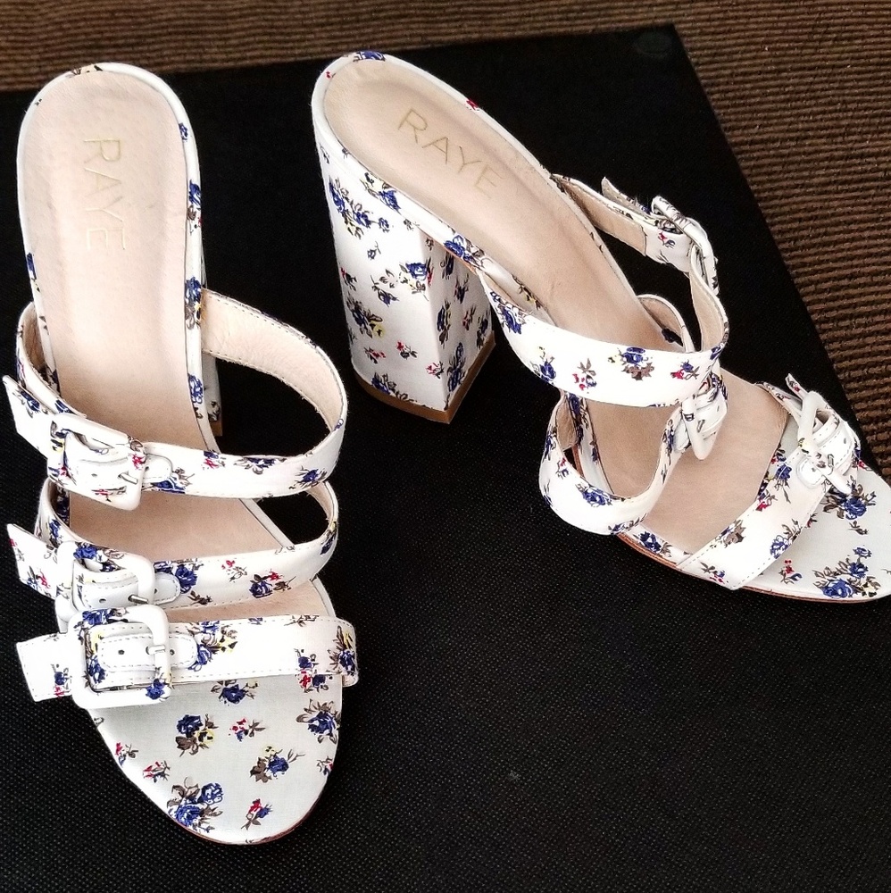 RAYE floral white dress sandals